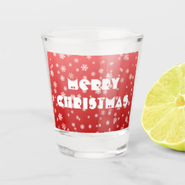 Weihnachtsschneeflocken Schnapsglas