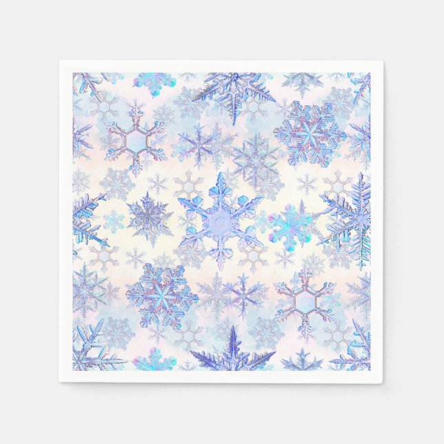 Weihnachtsschneeflocken Serviette (Vorderseite)