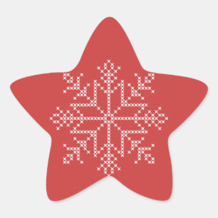 Weihnachtsschneeflocken Stern-Aufkleber