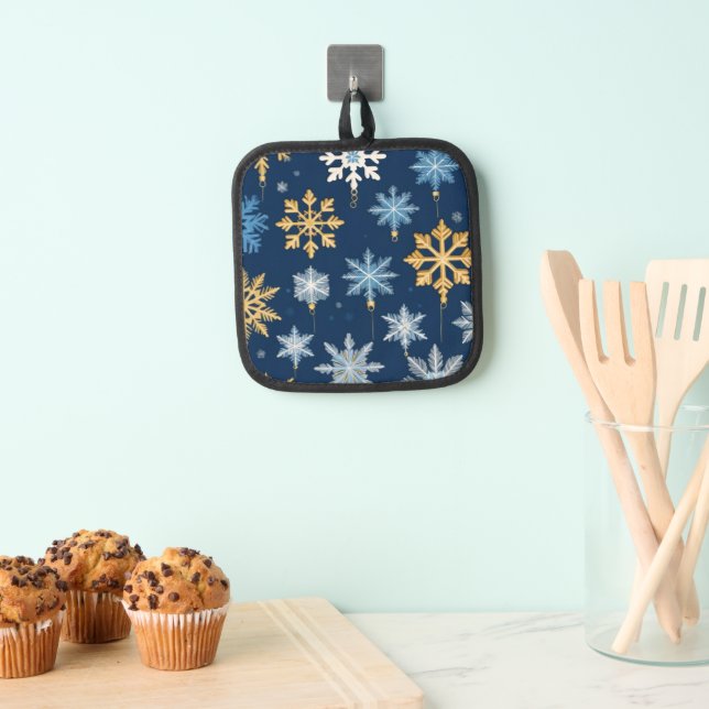 Weihnachtsschneeflocken Topflappen (Insitu (Hängend))