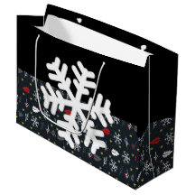 Weihnachtsschneeflocken und Blätter mit Schwarzgew