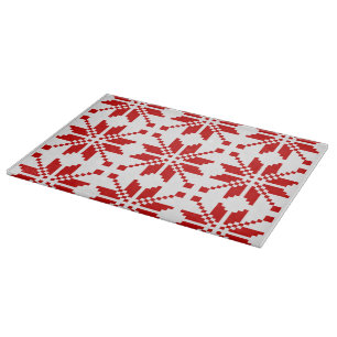 Weihnachtsschneeflocken Weihnachtsmuster Schneidebrett