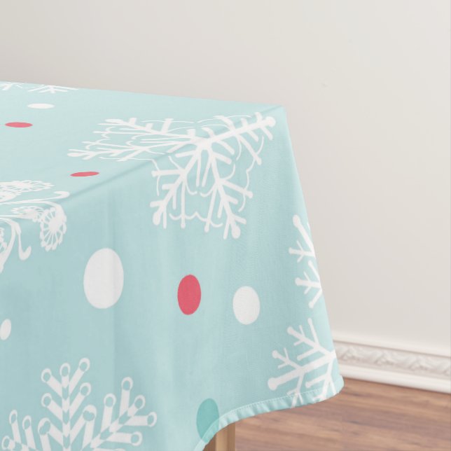 Weihnachtsschneeflocken Winter Blau Tischdecke (Beispiel)