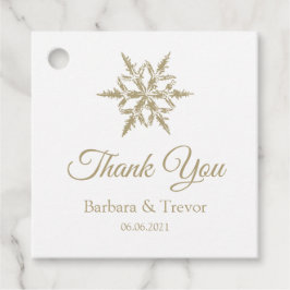 Weihnachtsschneeflocken WinterWedding Danke Geschenkanhänger