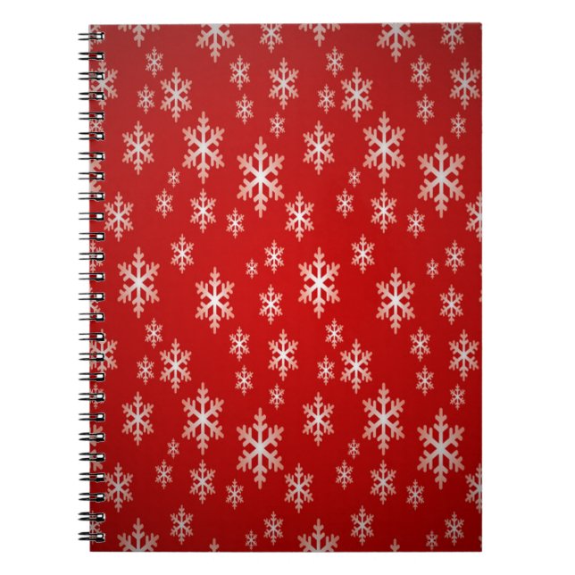 Weihnachtsschneeflockenmuster Notizblock (Vorderseite)