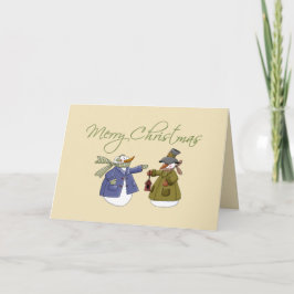 Weihnachtsschneefreunde-Karte Feiertagskarte