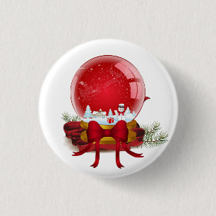 Weihnachtsschneeglobe Button