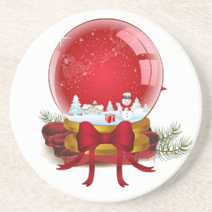 Weihnachtsschneeglobe Getränkeuntersetzer
