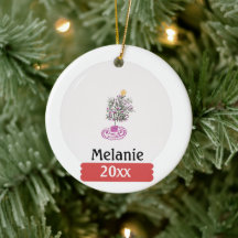 Weihnachtsschneeglobe und Baumname