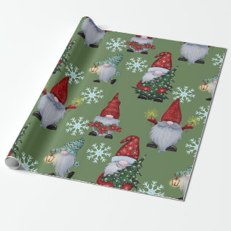 Weihnachtsschneegnome Geschenkpapier