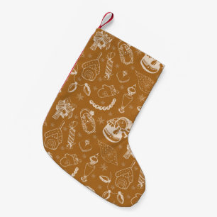 Weihnachtsschneehandgezeichnet Kleiner Weihnachtsstrumpf
