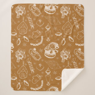 Weihnachtsschneehandgezeichnet Sherpadecke