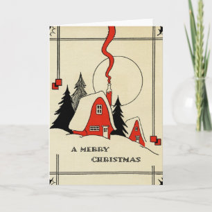 Weihnachtsschneekabine Feiertagskarte