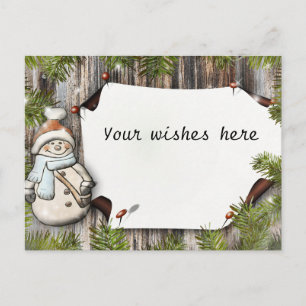 Weihnachtsschneekarte Feiertagspostkarte