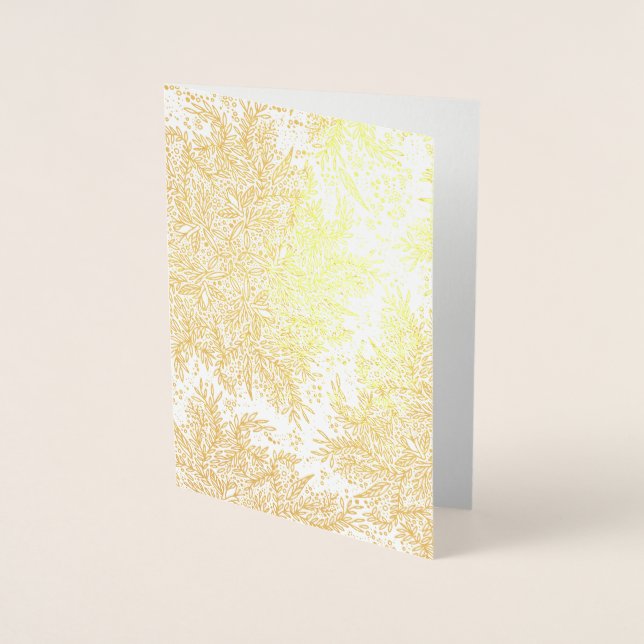 Weihnachtsschneekarte Gold Foil Folienkarte (Vorderseite)