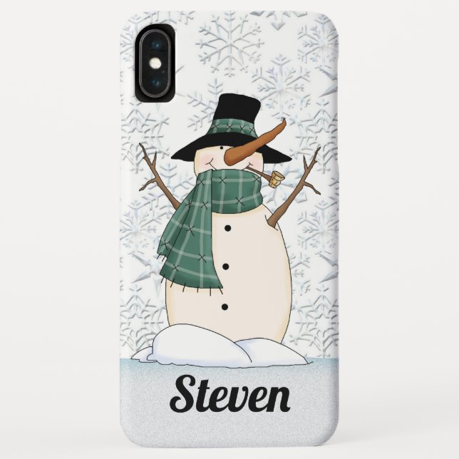 WeihnachtsSchneemann addieren Namen Case-Mate iPhone Hülle (Rückseite)