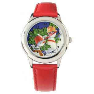 Weihnachtsschneemann Armbanduhr