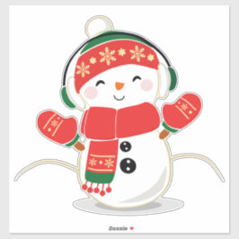 Weihnachtsschneemann Aufkleber