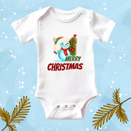 Weihnachtsschneemann Baby Strampler