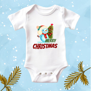 Weihnachtsschneemann Baby Strampler