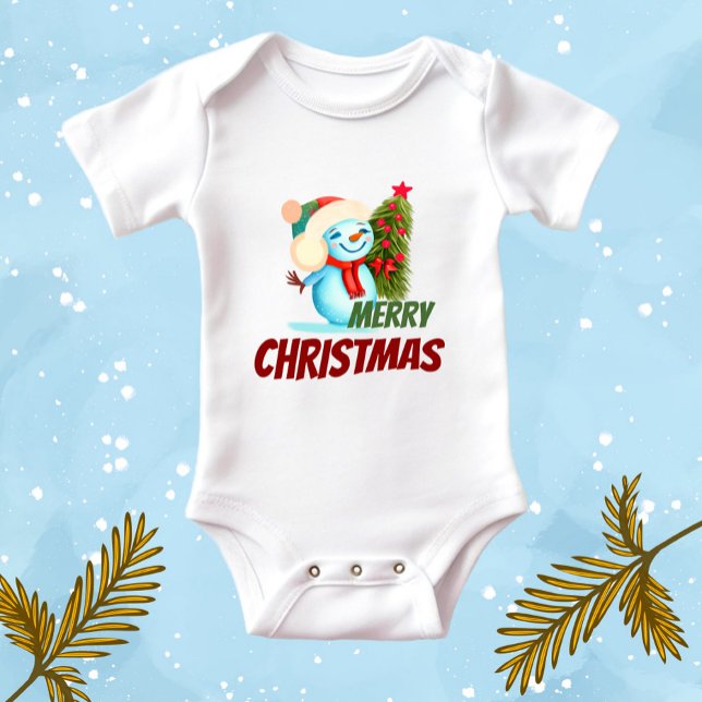 Weihnachtsschneemann Baby Strampler (Von Creator hochgeladen)