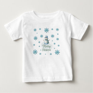 Weihnachtsschneemann Baby T-shirt