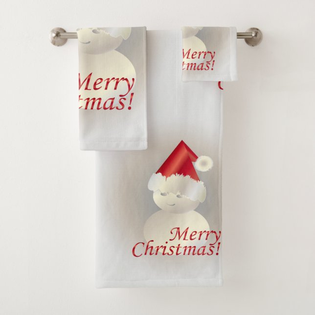 Weihnachtsschneemann Badhandtuch Set (Insitu)