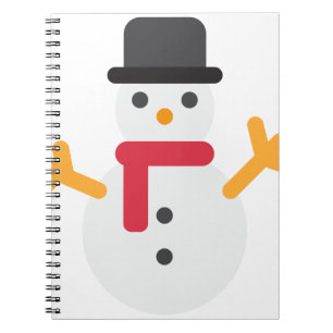Weihnachtsschneemann Emoji Notizblock