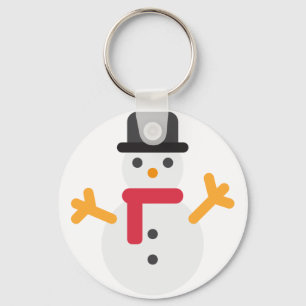Weihnachtsschneemann Emoji Schlüsselanhänger