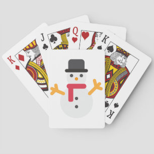 Weihnachtsschneemann Emoji Spielkarten