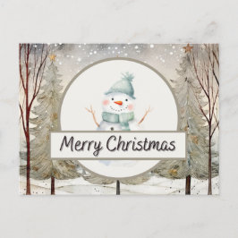Weihnachtsschneemann Feiertagspostkarte