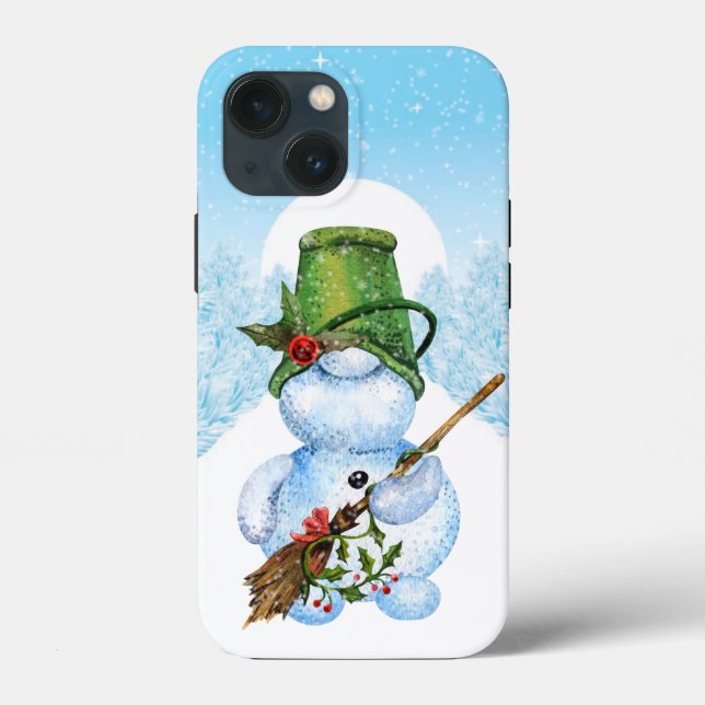 Weihnachtsschneemann Festtage Case-Mate iPhone Hülle (Rückseite)