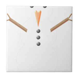 Weihnachtsschneemann Fliese