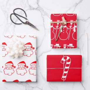Weihnachtsschneemann-Geschenk Wrap-Flachblatt-Set Geschenkpapier Set