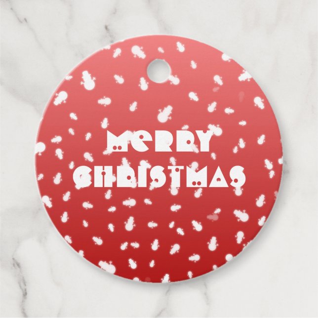 Weihnachtsschneemann Geschenkanhänger (Vorderseite)