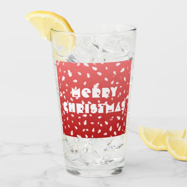 Weihnachtsschneemann Glas (Vorderseite Ice)
