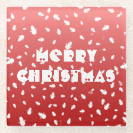 Weihnachtsschneemann Glasuntersetzer