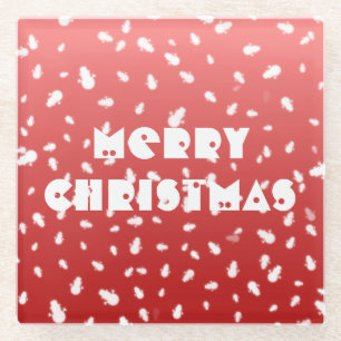 Weihnachtsschneemann Glasuntersetzer