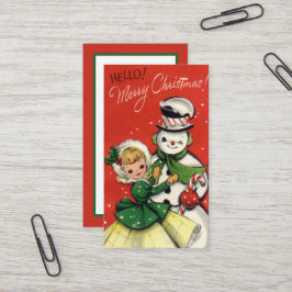Weihnachtsschneemann hinzufügen visitenkarte