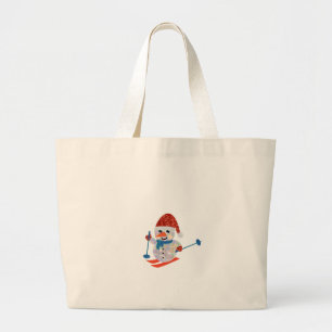 Weihnachtsschneemann Jumbo Stoffbeutel