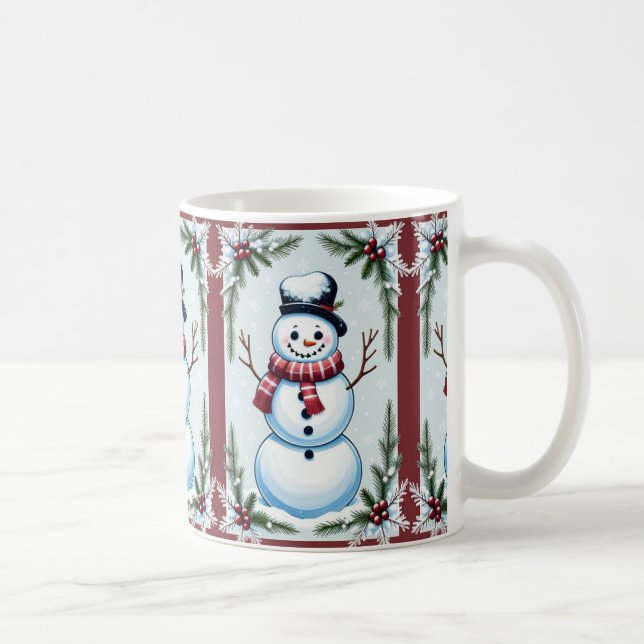 Weihnachtsschneemann Kaffeetasse (Rechts)