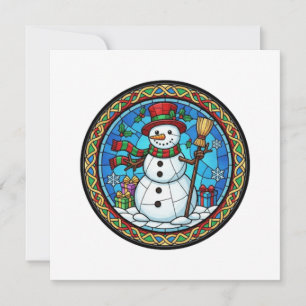WEIHNACHTSSCHNEEMANN KARTE