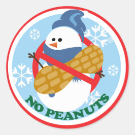 Weihnachtsschneemann Keine Erdnüsse Stickers