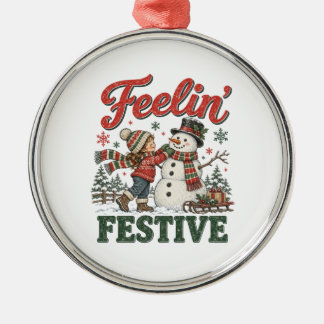 Weihnachtsschneemann Kinder fühlen festlich Ornament Aus Metall