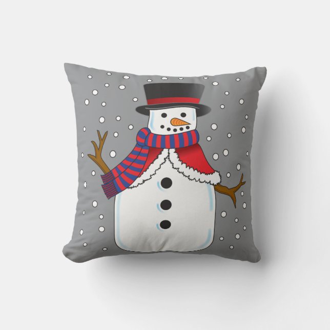 Weihnachtsschneemann Kissen (Vorderseite)