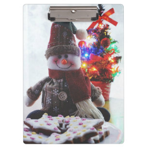 WEIHNACHTSSCHNEEMANN KLEMMBRETT