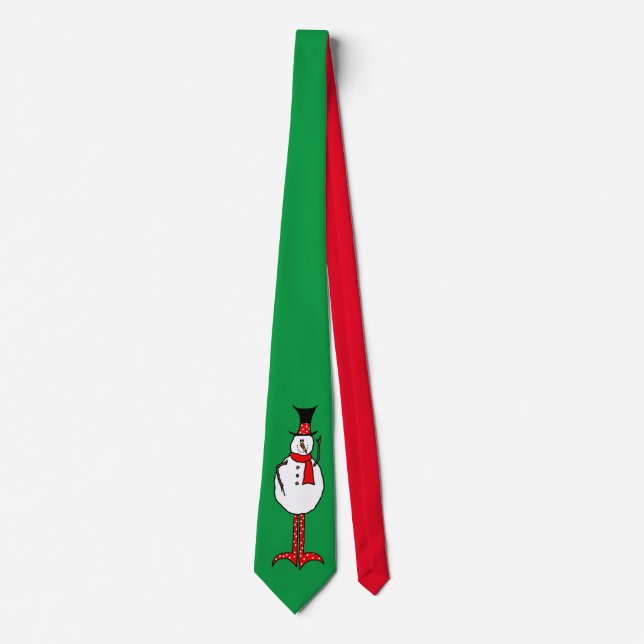 Weihnachtsschneemann Krawatte (Vorderseite)