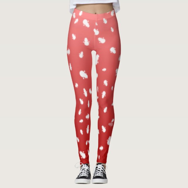 Weihnachtsschneemann Leggings (Vorderseite)