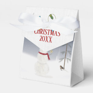 Weihnachtsschneemann mit Goldstern für Baum Geschenkschachtel