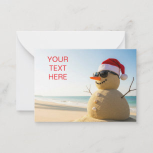 Weihnachtsschneemann Mitteilungskarte